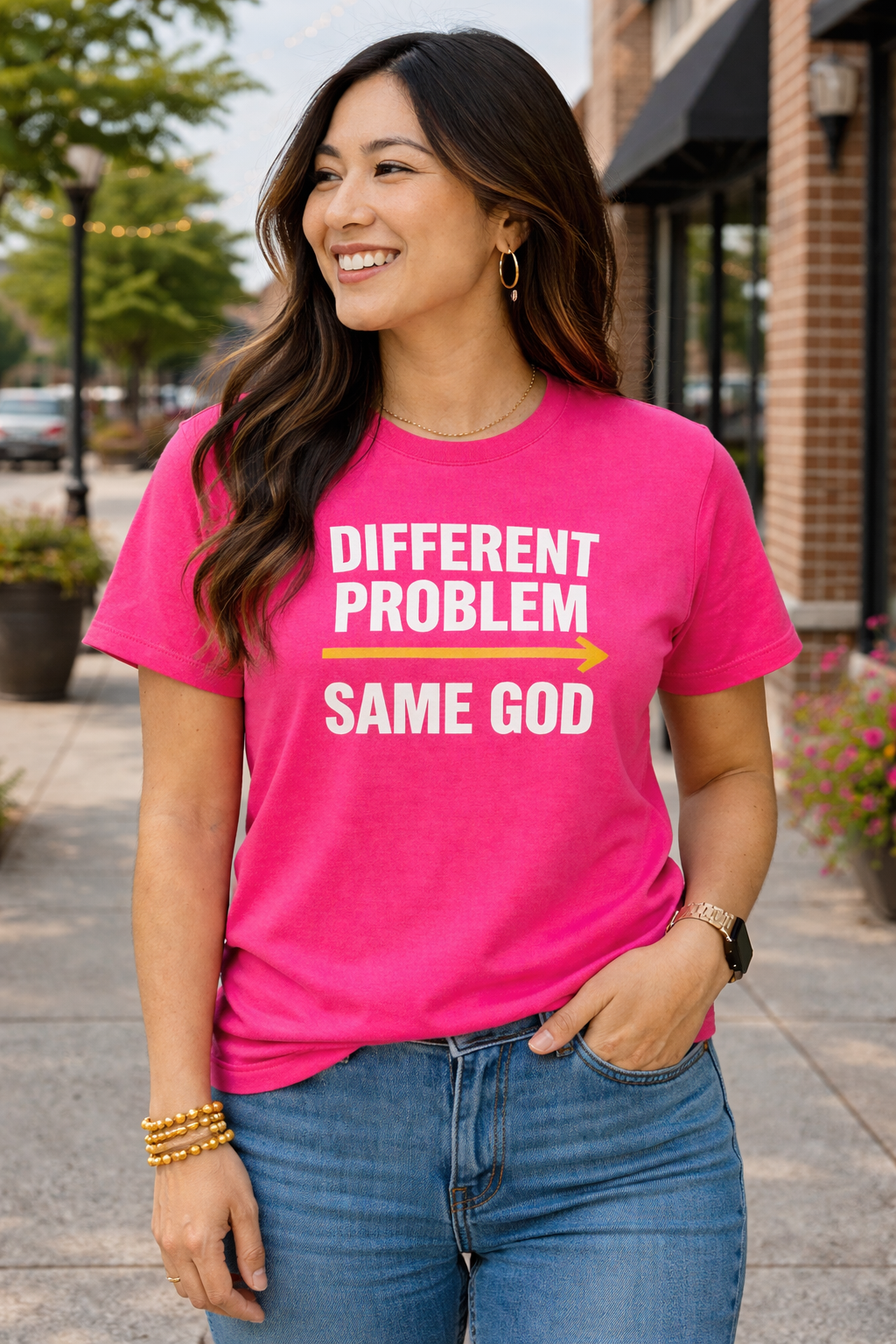 Different Problem Same God tee – front